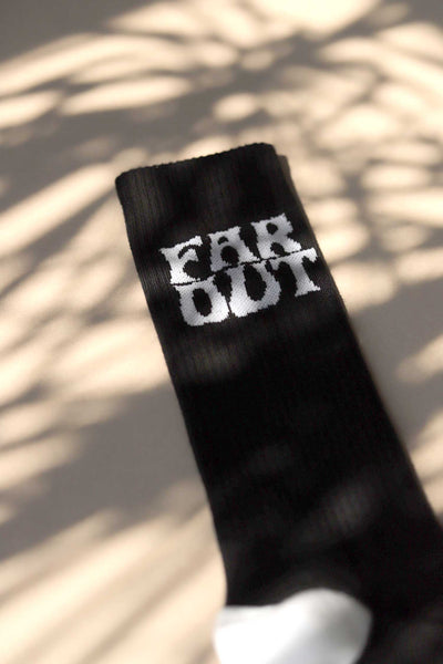 Black Far Out Socks